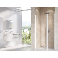 Ravak Chrome CSD2-110 zuhanyajtó matt fehér+transparent kád, zuhanykabin