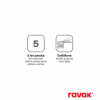  Ravak Classic fali zuhanycsaptelep szettel, króm CL 032.00CR+S (X07S118)