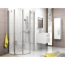 Ravak CSKK4-90 (fényes alumínium+transparent) kád, zuhanykabin