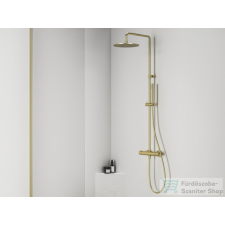 Ravak Espirit termosztátos zuhanyoszlop, zuhanyszettel, Gold brushed X070614 csaptelep