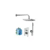 Ravak Flat falsík alatti zuhanyszett FL 090.01CR.O2.RB072, króm