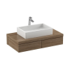 Ravak Formy szekrény 100x55x22 cm Függesztett, mosdó alatti dió X000001036