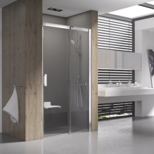 Ravak Matrix zuhanyajtók 100 cm tolható alumínium fényes/átlátszó üveg 0WPA0C00Z1 fürdőkellék