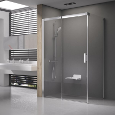 Ravak Matrix zuhanykabin 100x80 cm négyszögletes szatén matt/átlátszó üveg 0WLA4U00Z1 kád, zuhanykabin