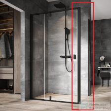 Ravak NEXTY NPSS-90 90 cm-es fix oldalfal, fekete/transparent 90O70300Z1 kád, zuhanykabin