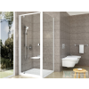 Ravak PIVOT PDOP1+PPS 80x90 cm-es nyílóajtós zuhanykabin fix oldalfallal,fehér/króm/transparent 03G40100Z1SET80PPS90