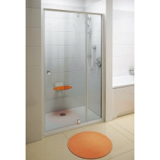 Ravak Pivot PDOP2-100 kétrészes kifelé nyíló zuhanyajtó krómhatású kerettel, transparent biztonsági üveggel kád, zuhanykabin