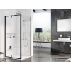 Ravak PIVOT PDOP2+PPS 120x100 cm-es nyílóajtós zuhanykabin fix oldalfallal,fekete/transparent 03GG0300Z1SET120PPS100