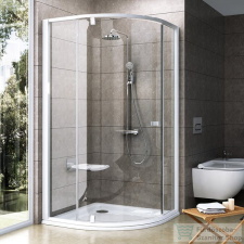 Ravak PIVOT PSKK3-100 100x100x190 cm-es íves zuhanykabin nyíló ajtóval,Fehér/Fehér+Transparent,376AA101Z1 kád, zuhanykabin