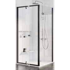 Ravak Pivot zuhanyfal 80 cm fekete matt üveg/átlátszó üveg 90G40300Z1 kád, zuhanykabin