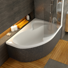 Ravak Rosa II asszinmetrikus sarok akril fürdőkád kád, zuhanykabin