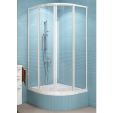 Ravak SKCP4-80 Sabina negyedköríves zuhanykabin minikádakhoz fehér kerettel, pearl muanyag betétlemezzel kád, zuhanykabin