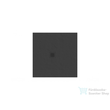 Ravak Slate Pro zuhanytálca 90x90 matt fekete XA037733010 kád, zuhanykabin