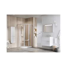 Ravak Supernova III SKCP4-90 195 zuhanykabin, íves, fehér + Transparent kád, zuhanykabin