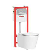  Ravak WC szett Life RimOff (WC, ülőke, tartály, króm nyomólappal) szaniter