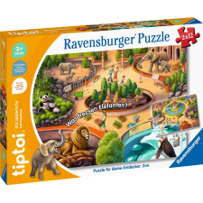 Ravensburger 00138 - Tiptoi Kis Felfedezőknek: Állatkert Puzzle 2x12 darabos puzzle, kirakós