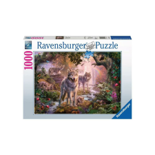 Ravensburger 1000 db-os puzzle - Farkascsalád a nyári erdőben (15185) puzzle, kirakós