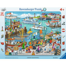 Ravensburger 24 db-os keretes puzzle - Egy nap a kikötőben (16152) puzzle, kirakós