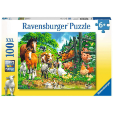 Ravensburger Állati találka XXL puzzle 100 db-os (10689) puzzle, kirakós