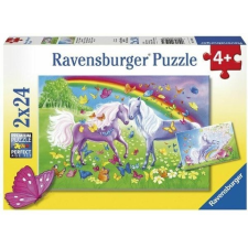 Ravensburger : Lovak és szivárvány 2 x 24 darabos puzzle puzzle, kirakós