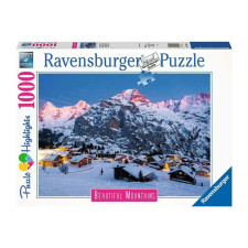  Ravensburger Puzzle 1000 db - Berner Oberland, Mürren (93724) puzzle, kirakós