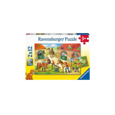  Ravensburger Puzzle 2x12 db - Nyaralás a lófarmon puzzle, kirakós