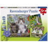 Ravensburger Puzzle 3x49 db - Édes kiscicák  Ajánlott 3-6 éves korig unisex (53496)