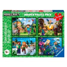 Ravensburger Puzzle 4x100 db - Minecraft (5716) puzzle, kirakós