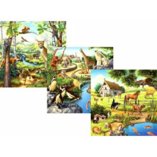 Ravensburger Ravensburger: Állatok 3 x 49 darabos puzzle puzzle, kirakós