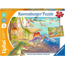 Ravensburger tiptoi rejtvény kis felfedezőknek : Dinoszauruszok - 2x12 darabos puzzle puzzle, kirakós