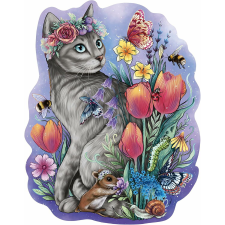 Ravensburger Wooden Tavaszi Cica Fa puzzle 300 darabos (12000757) puzzle, kirakós