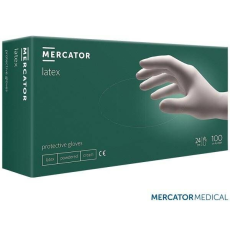 RAW-POL 100 db-os készlet Latex kesztyű, eldobható, M-es méret