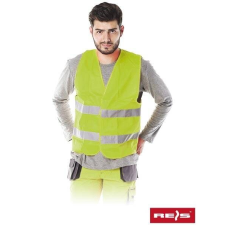 RAW-POL Fényvisszaverő biztonsági mellény KOS Yellow 4XL láthatósági ruházat