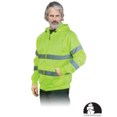 RAW-POL Fényvisszaverő pulóver, Top Defender, sárga, cipzárral, 2XL-es méret