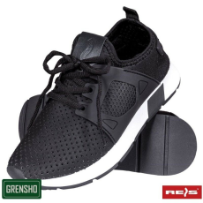 RAW-POL Pantofi sport dama, Reis, material respirabil, usori, negru, marimea 39