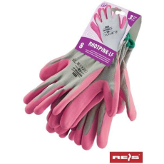 RAW-POL RHOTPINK-LF női latex merülő védőkesztyű