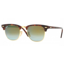 Ray-Ban RB3016 990/9J CLUBMASTER SHINY RED/HAVANA GREEN FLASH GRADIENT napszemüveg napszemüveg