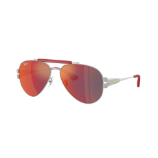Ray-Ban RB3762M F1256P Silver Dark Grey Mirror Blue/Red napszemüveg