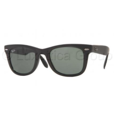 Ray-Ban RB4105 601S MATTE BLACK CRYSTAL GREEN FOLDING WAYFARER napszemüveg