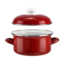  RCK Bordó Zománcozott Lábas fedővel 22 cm 14409 edény