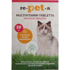 Re-pet-a multivitamin tabletta macskáknak 50 db vitamin, táplálékkiegészítő macskáknak