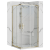 ﻿Rea Rea Punto zuhanykabin 97.5x77.5 cm négyszögletes arany fényes/átlátszó üveg REA-K6442