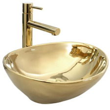 ﻿Rea Rea Sofia mosdótál 41x34.5 cm ovális arany REA-U9015 fürdőkellék