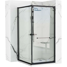 Rea Rea Space IN Sarok Zuhanykabin - Fekete - 80x100 cm kád, zuhanykabin