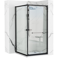 Rea Space IN Sarokzuhanykabin - Fekete - 80x100 cm kád, zuhanykabin