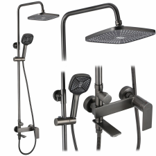  REA STORM Titanium Zuhanyszett - Esőztetővel és Kézi Zuhannyal fürdőkellék