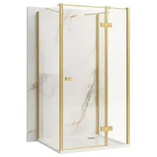 Rea zuhanykabin Rea Atlas 80x100 Brush Gold kád, zuhanykabin