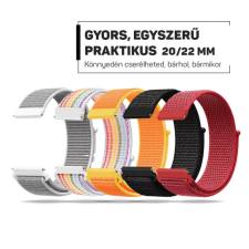 Reakció-D Kft Nylon légátersztős óraszíj – okosóra pótszíj 20/22mm óraszíj