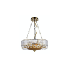 Reality Irsina 3LT Pendant lamp 40*40cm H90cm Metal: antique brass Shade glass, deco balls acrylic3xE27 60W bulb excl. - REAL-323003-04
