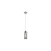 Reality Jaron Pendant lamp chrome Size:11*11*120cm 1xE27 40W bulb excl. Glass chrome galvanized  - REAL-324201-06